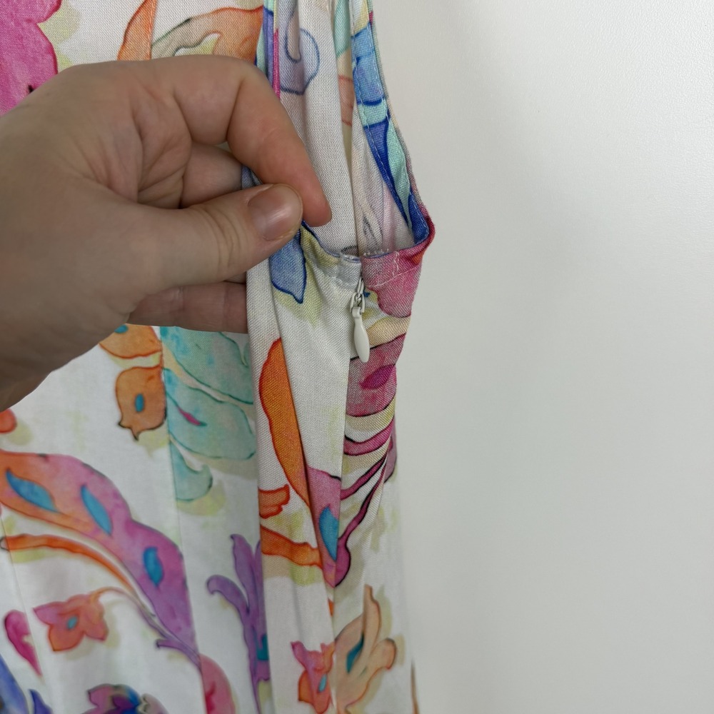 Soft Surroundings Floral Watercolor Flourish Maxi Dress XL Multicolor Flowy - Picture 3 of 12
